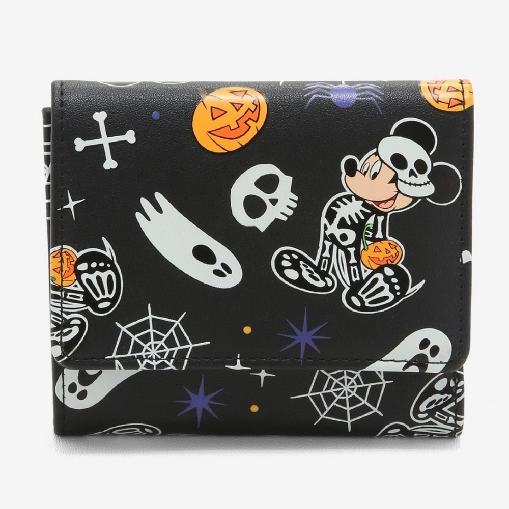 Her Universe Mickey Mouse Skeleton Glow-In-The-Dark Mini Wallet